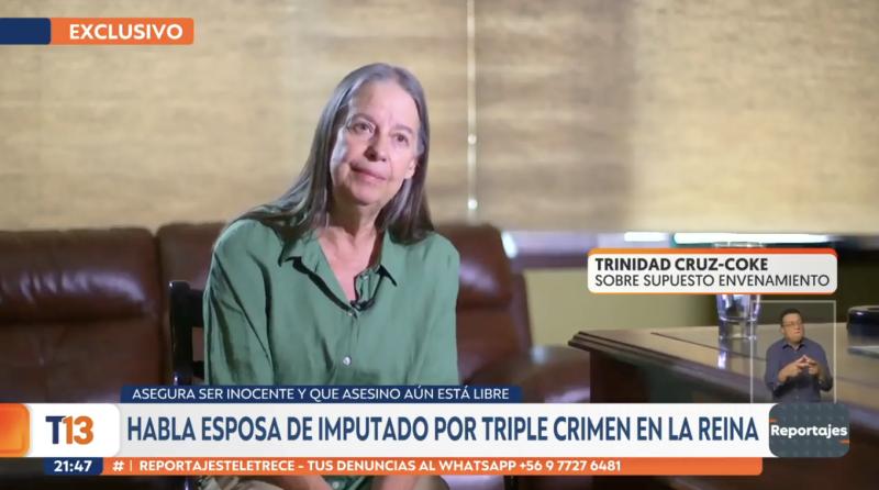 Trinidad Cruz-Coke habla por primera vez en televisión.