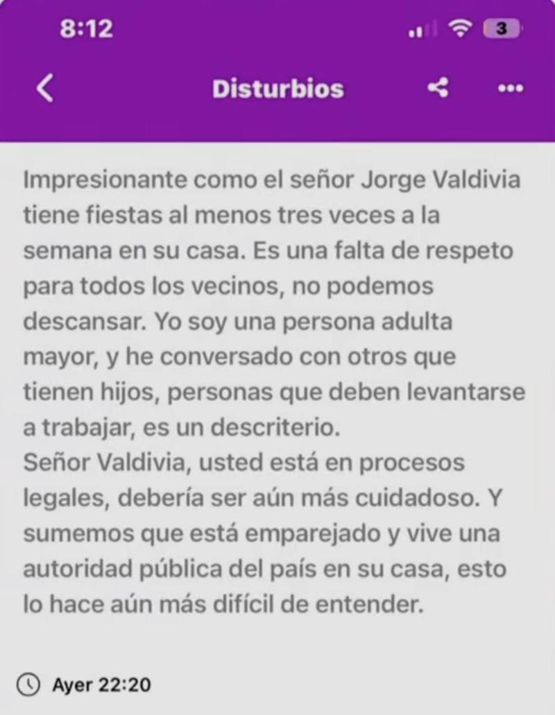 Denuncia Jorge Valdivia Sosafe - Que te lo digo
