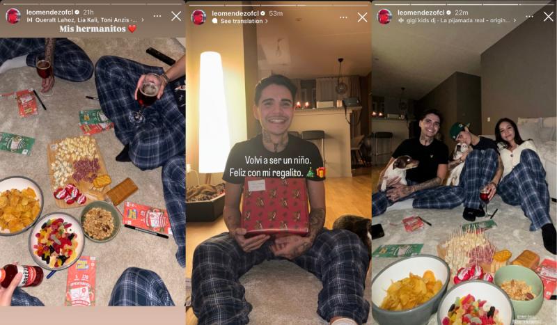 Los Méndez pasaron la navidad con su hermana Martina Espinoza.