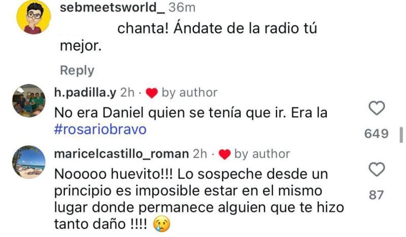 Comentarios post Daniel Fuenzalida | Instagram