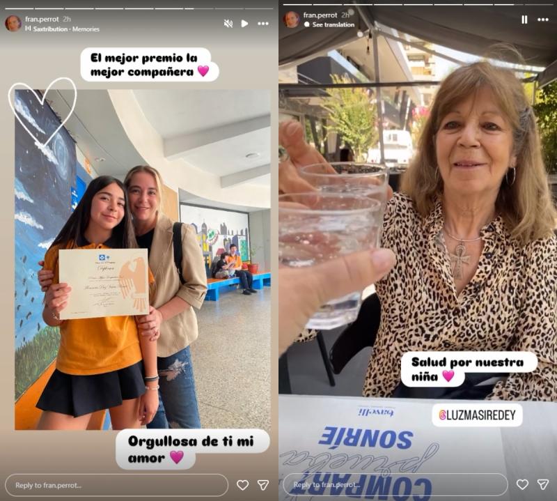 Francoise Perrot, con su hija y madre | Instagram