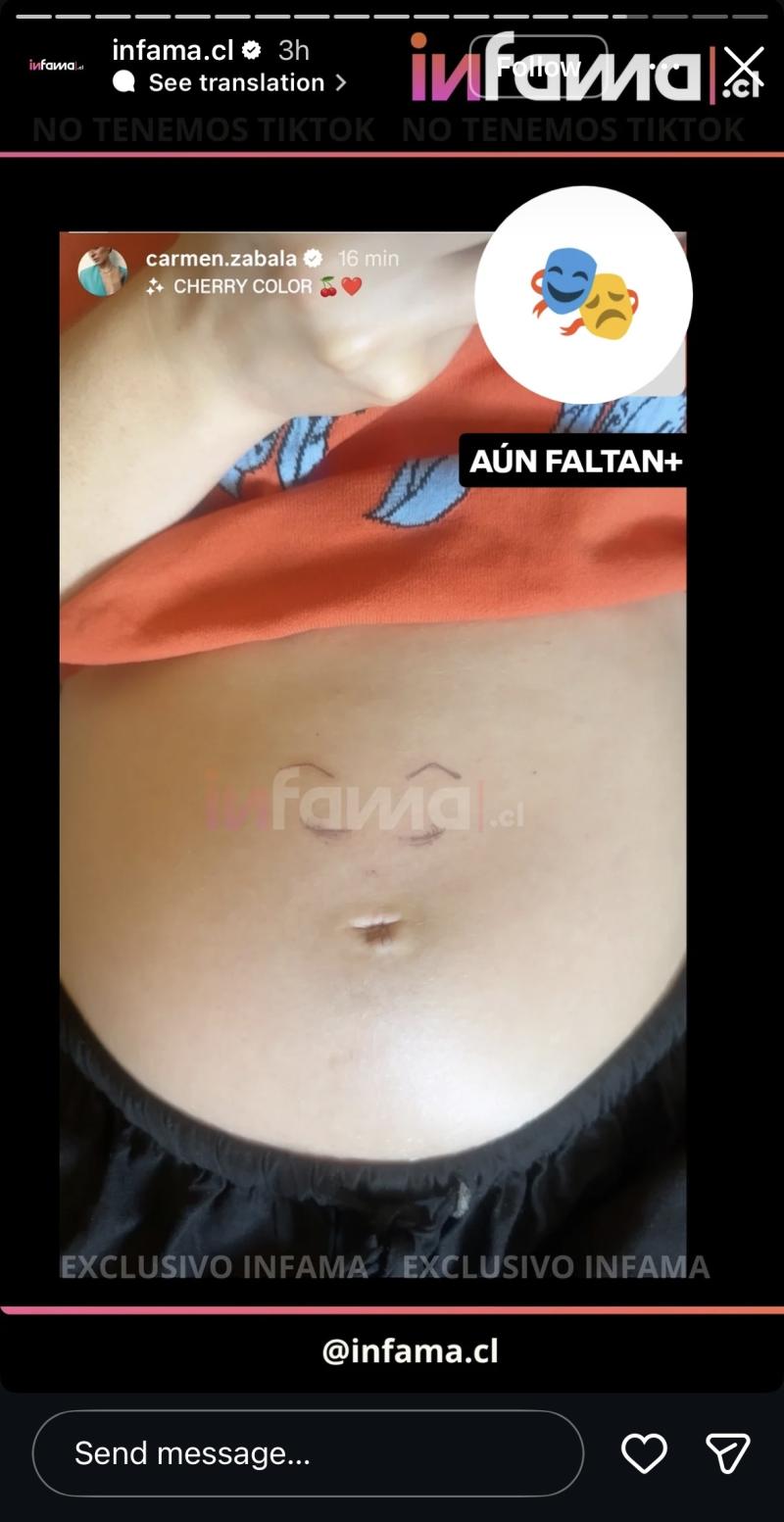 Infama comparte fotografía de Carmen Zabala.