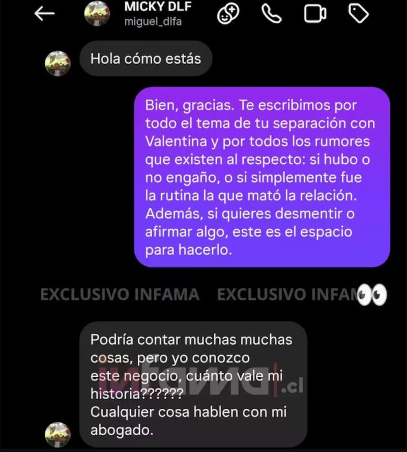 Publicación de Infama | Instagram