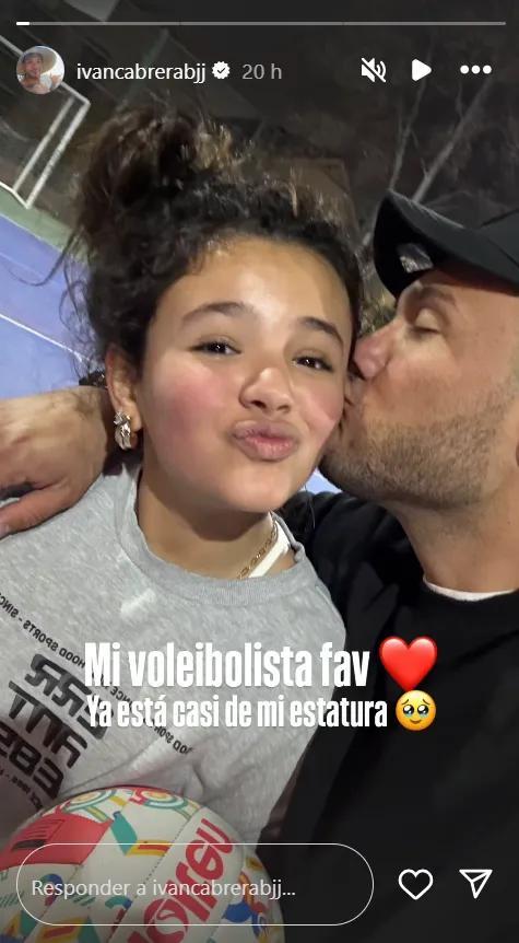 Iván Cabrera y su hija Giulana.