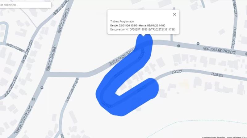 Corte de luz en Las Condes