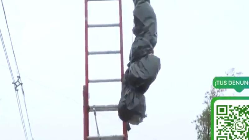 Muñeco colgado en Lo Espejo indignó al equipo de Tu Día