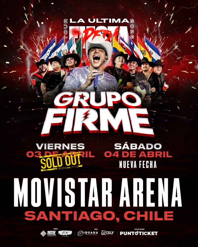 Grupo Firme anuncia nueva fecha en Chile