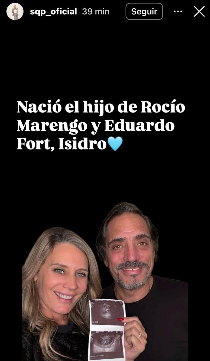 Nacimiento del hijo de Rocío Marengo, información de SQP Argentina