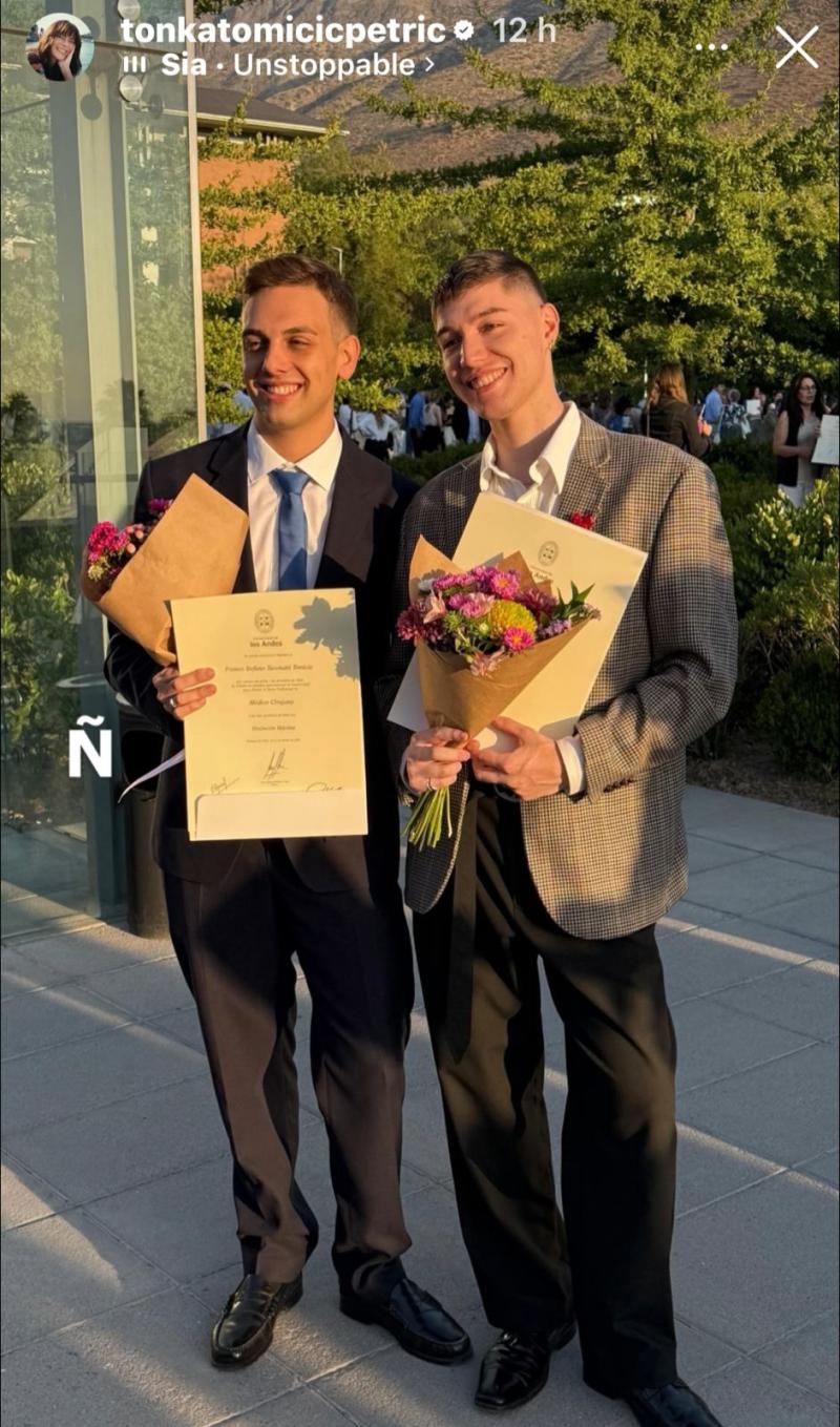 Franco Tavonatti (corbata azul), el sobrino de Tonka Tomicic