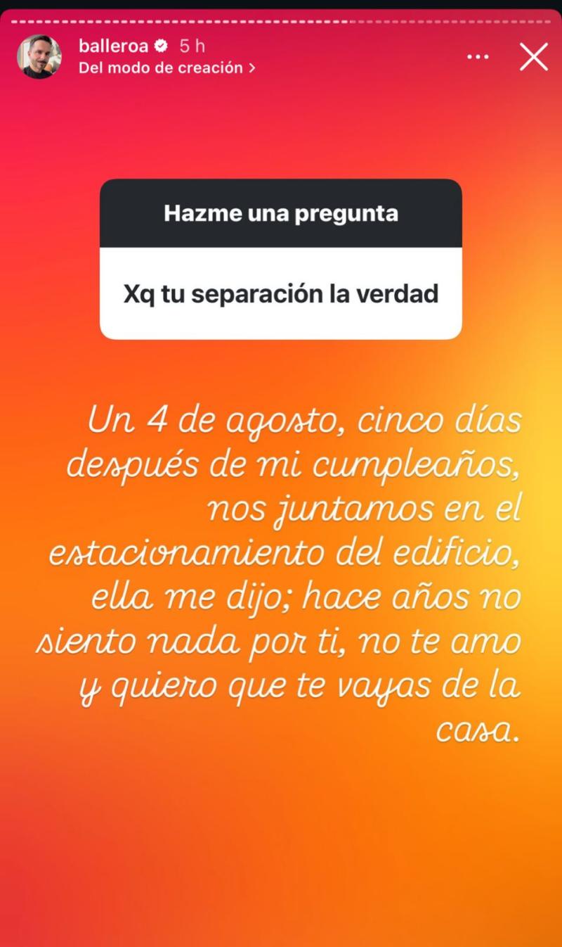 Historia de Álvaro Ballero - Instagram
