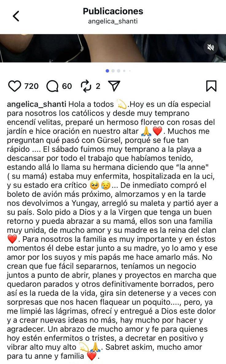 Post de Angélica Sepúlveda - Instagram