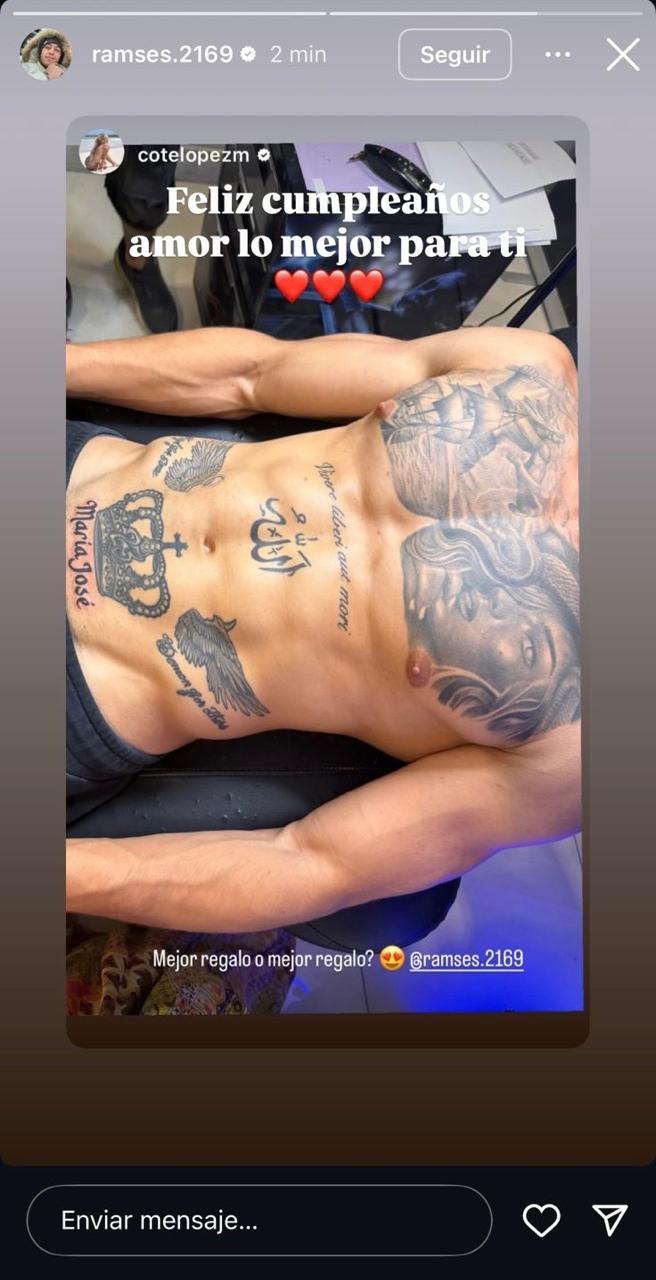 Regalo de Lucas Lama a Coté López - Instagram