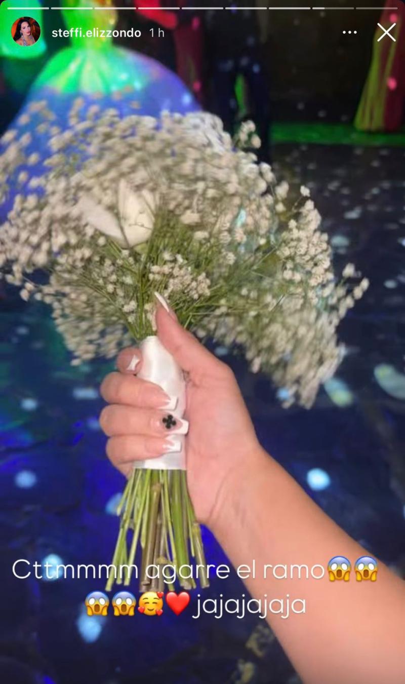Steffi Elizondo atrapó ramo en matrimonio de conocido jugador - Instagram