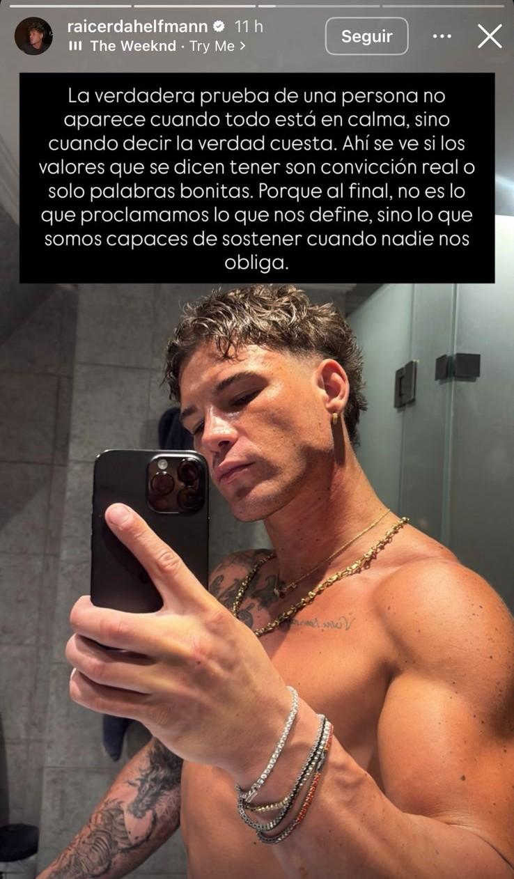 Historia de Raimundo Cerda sobre Faloon Larraguibel | Instagram