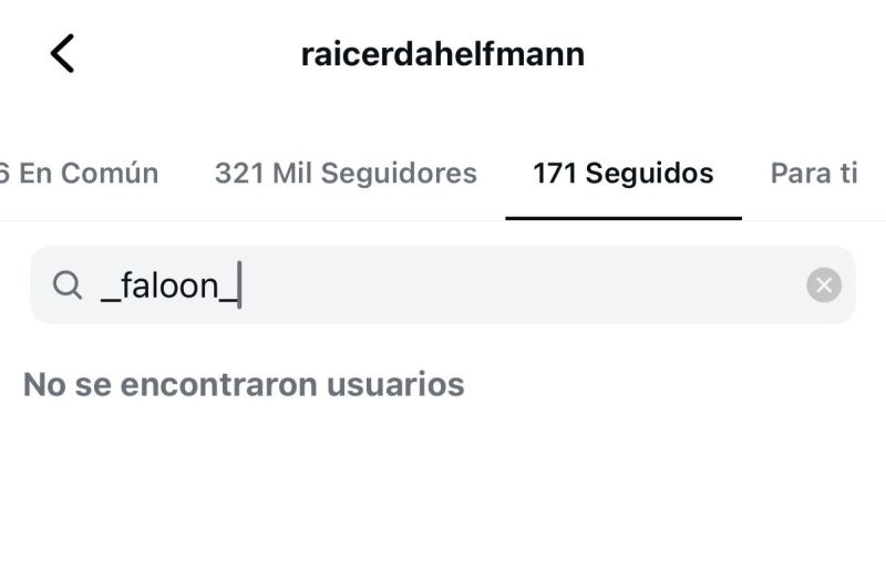Rai Cerda dejó de seguir a Faloon Larraguibel en Instagram