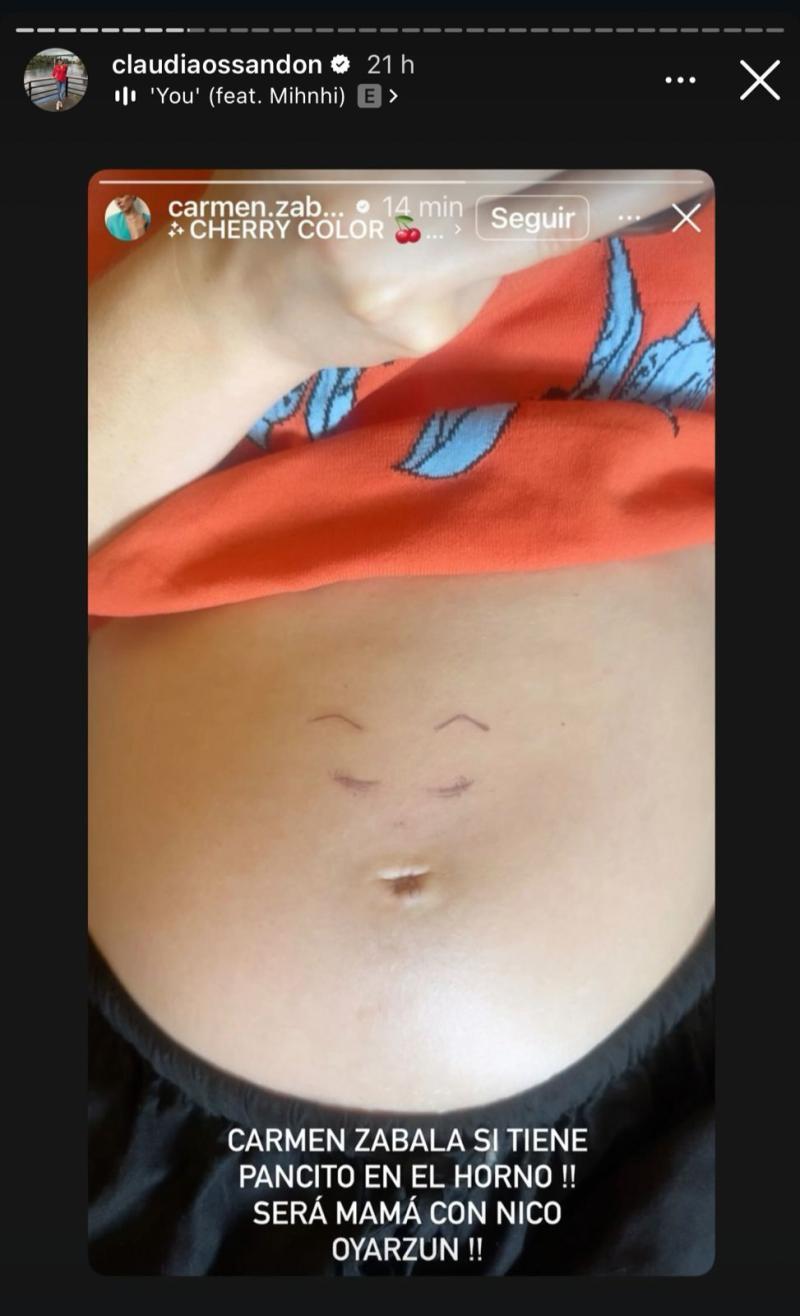 Carmen Zabala y rumores de embarazo | Instagram