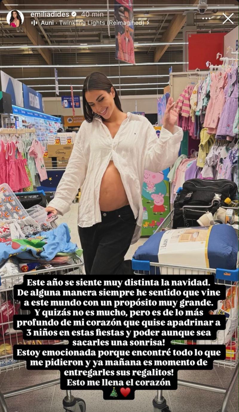 Emilia Dides comparte lindo gesto por Navidad - Instagram