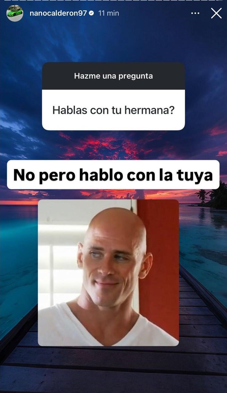 Historia de Nano Calderón | Instagram