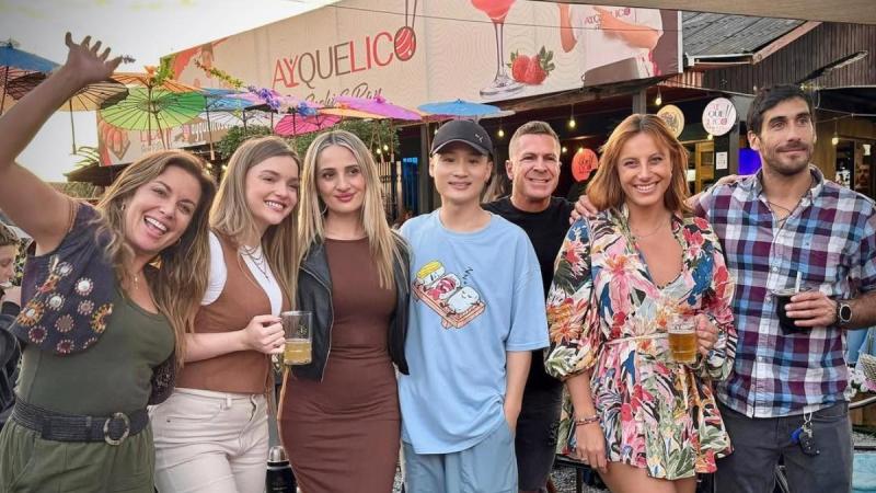 Yuhui Lee en la inauguración de su local