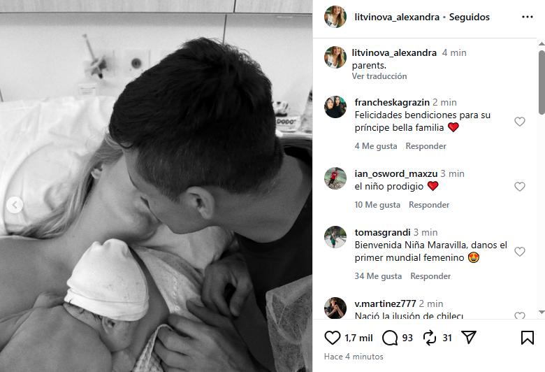 Alexis Sánchez y Alexandra Litvinova | Instagram