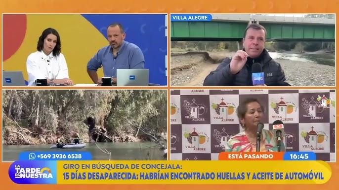 Archivo La tarde es nuestra, concejala desaparecida en Villa Alegre.