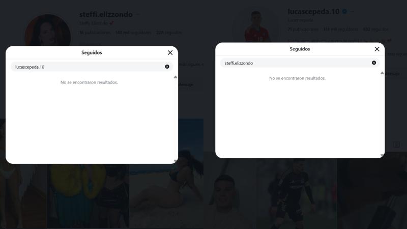 Steffi Elizondo y Lucas Cepeda se dejaron de seguir - Instagram