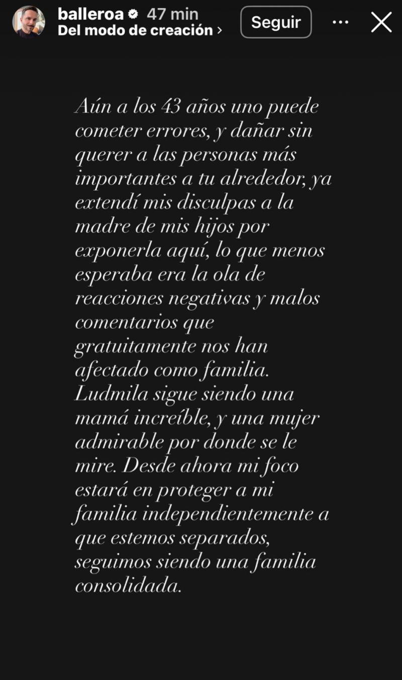El mea culpa de Álvaro Ballero