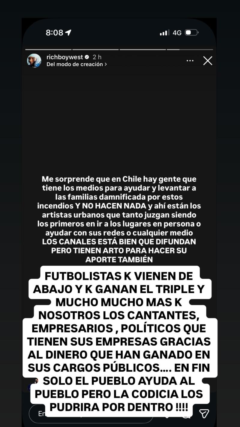 Historia de Pablo Chill-E | Instagram