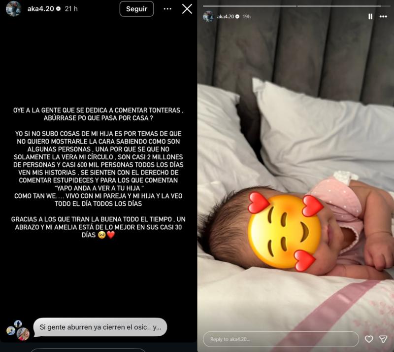 Descargo de Aka 4:20 por comentarios en su contra tras publicación de Ignacia Antonia | Instagram