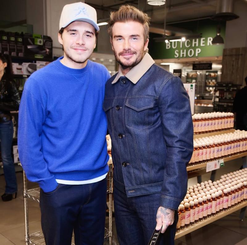 David Beckham y Brooklyn Beckham