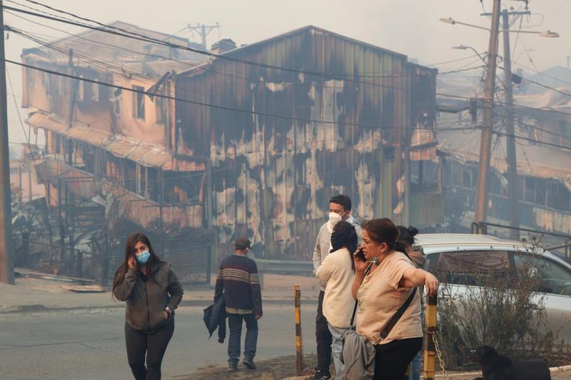 Incendios en el sur de Chile - Agencia Aton