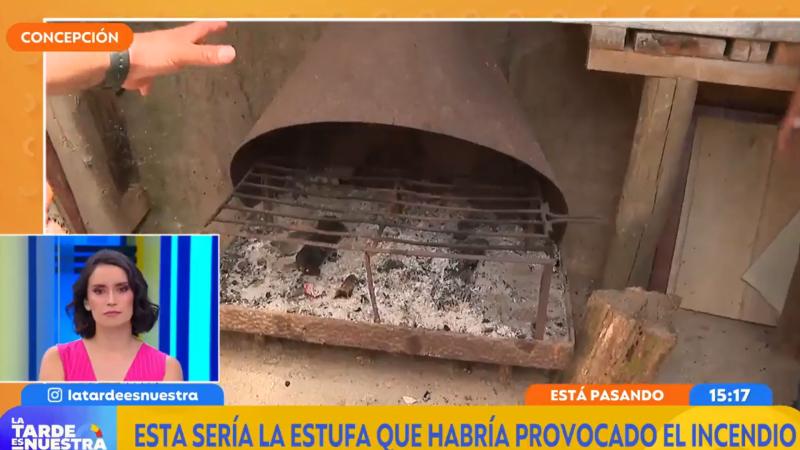 La supuesta cocina a leña donde inició el incendio forestal del Biobío