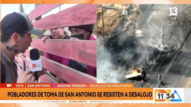 Desalojo de megatoma en San Antonio | Tu Día