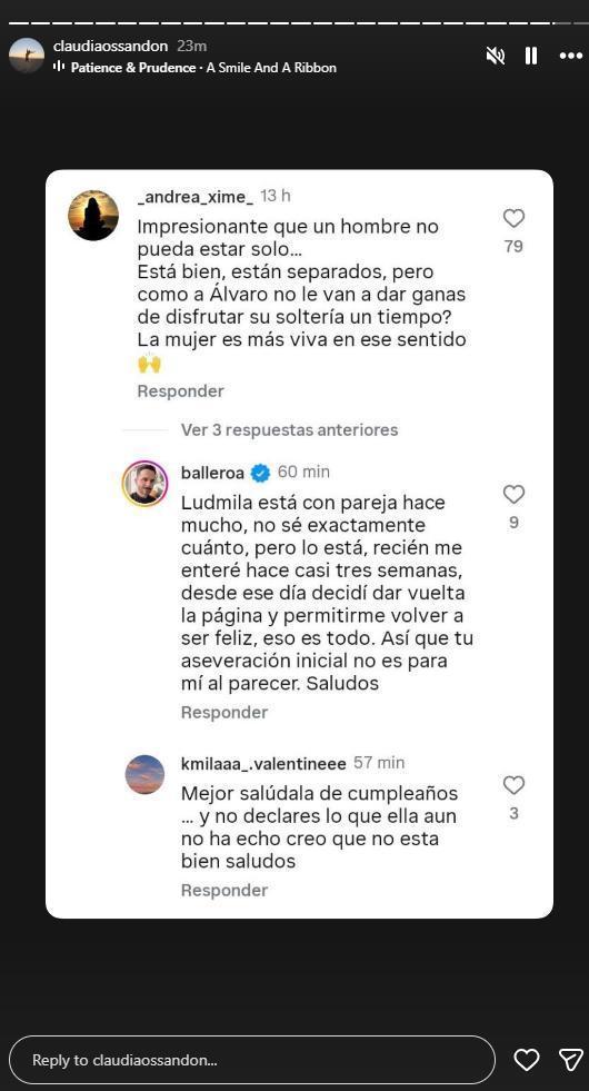 Álvaro Ballero reveló que Ludmila Ksenofontova estaría en una relación amorosa antes que él | Instagram