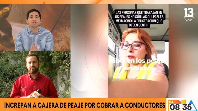 Cajera de peaje se quiebra por cobrar durante incendios forestales