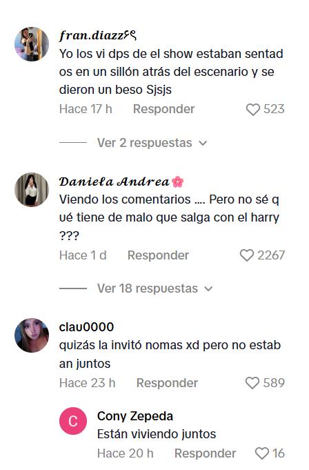 Usuarios aseguran que la influencer estuvo a los besos con el artista - Tiktok