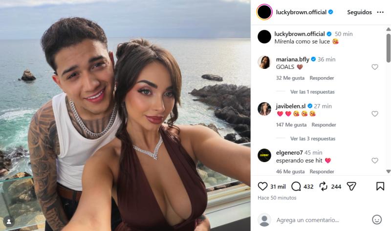Lucky Brown confirma su relación con Javi Belén - Instagram