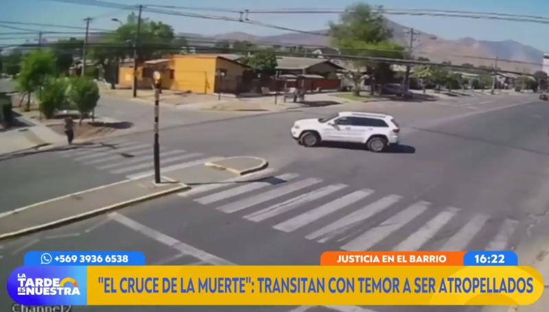 Cruce de la muerte en Conchalí.