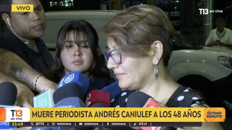 Hermana de Andrés Caniulef se refiere a la muerte del periodista.