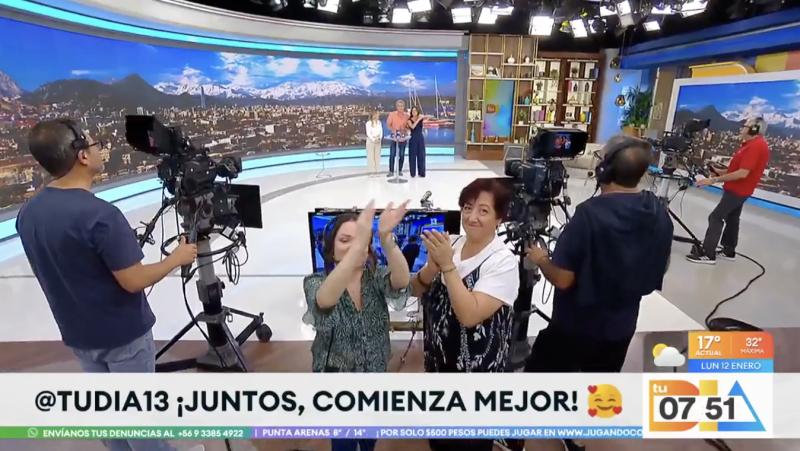 Equipo de Tu día rinde homenaje a Andrés Caniulef.