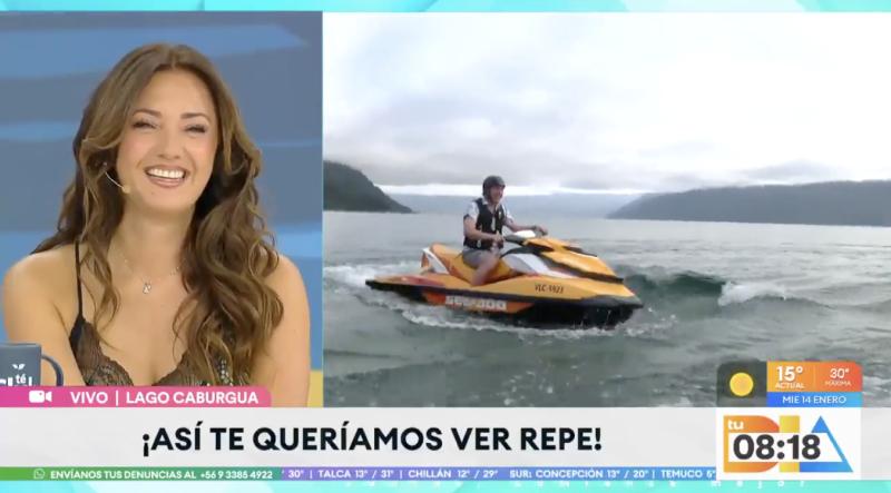 José Luis Repenning se luce manejando moto acuática.