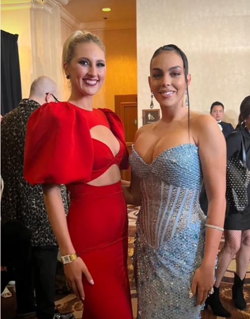 Luna Marinetti, pareja de Jorge Aldoney, junto a Georgina Rodríguez - Captura