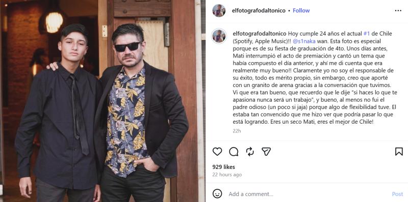 Papá de Sinaka y su celebración de cumpleaños | Instagram