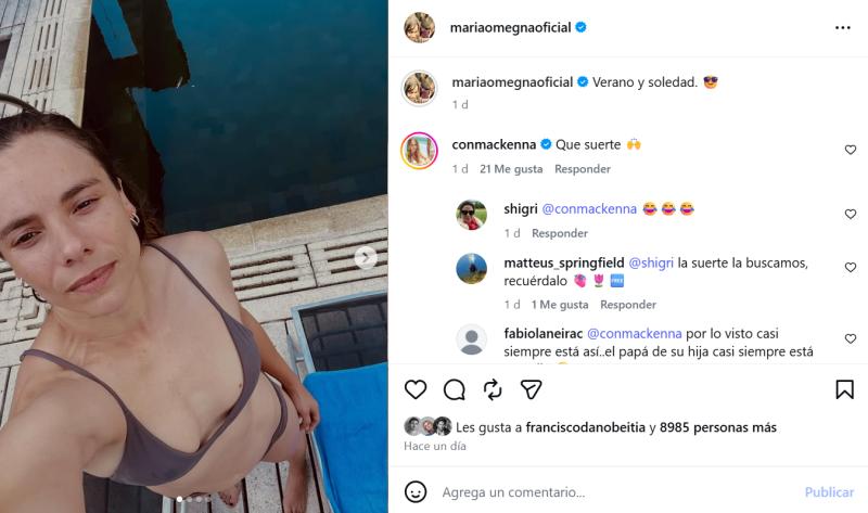 María Gracia Omegna y sus "solitarias" vacaciones - Instagram