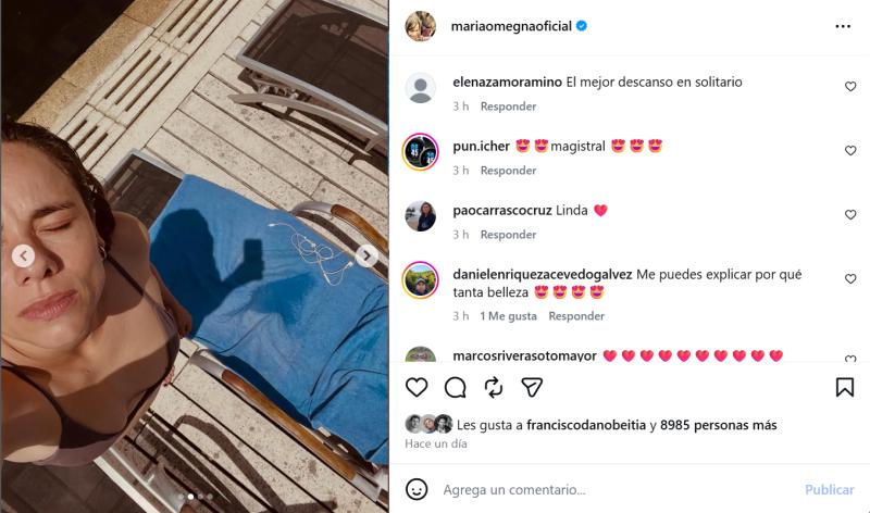 María Gracia Omegna y sus "solitarias" vacaciones - Instagram