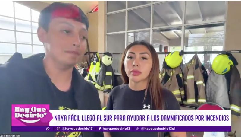 Naya Fácil se encuentra en Penco, entregando ayuda a afectados por incendios.