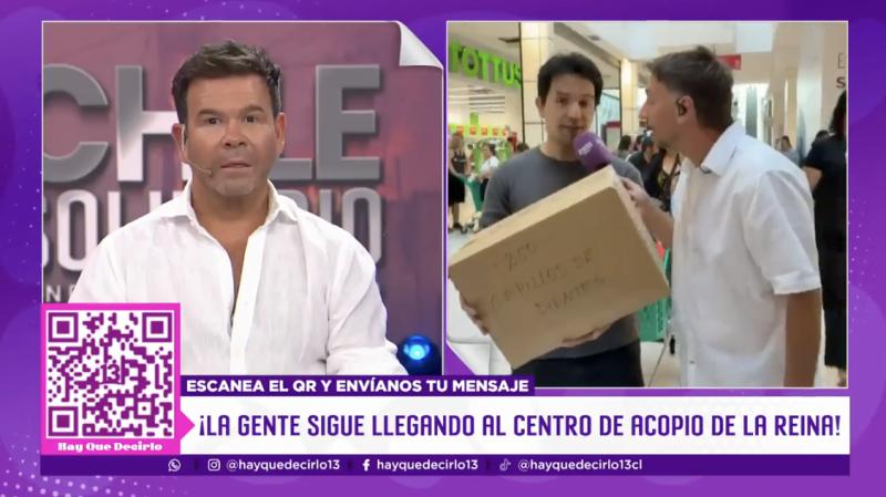 Conocido actor de Amango llegó a donar a centro de acopio: Nacho Gutiérrez lo reconoció en el estudio.