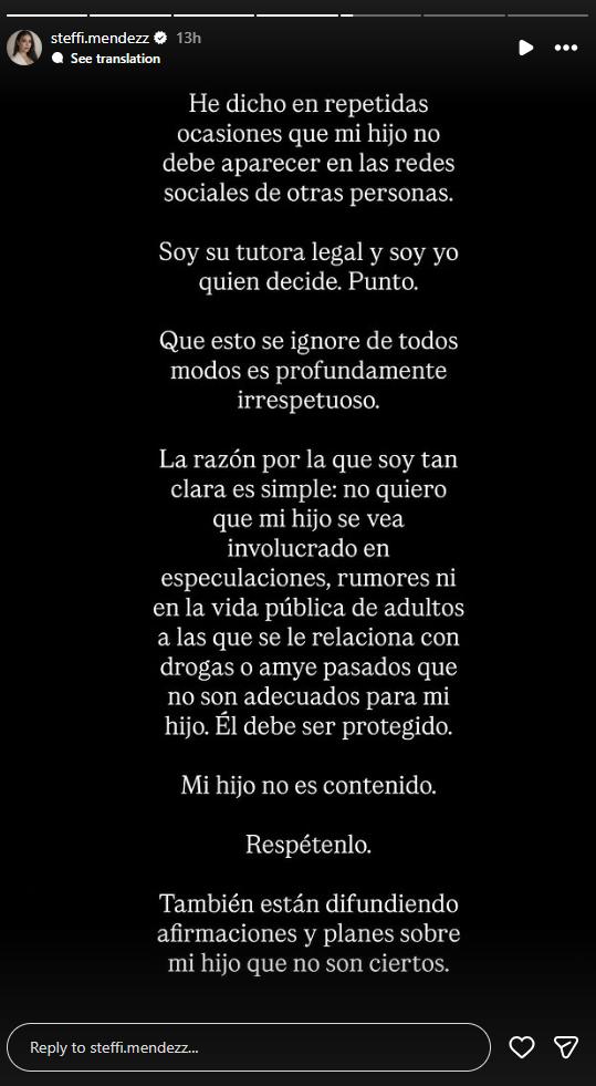 Steffi Méndez explota contra nueva pareja de su ex | Instagram