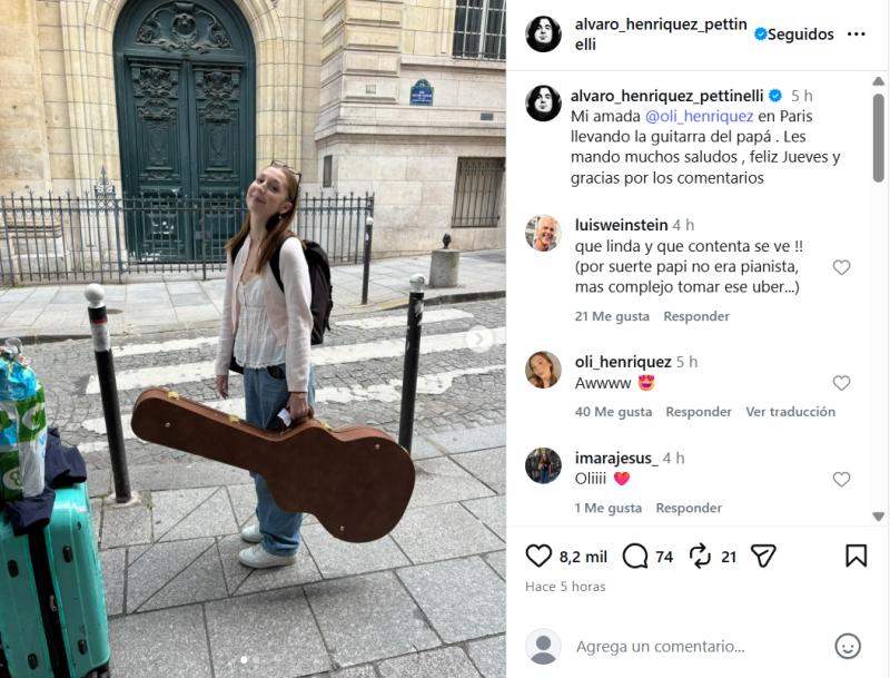 Hija de Álvaro Henríquez y Mariana Loyola - Instagram