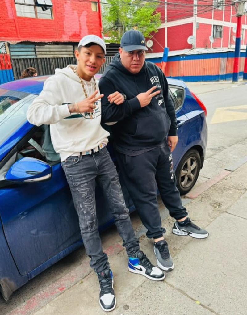 Dehilan y su padre, el "Guatón Mutema".